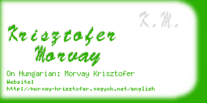 krisztofer morvay business card